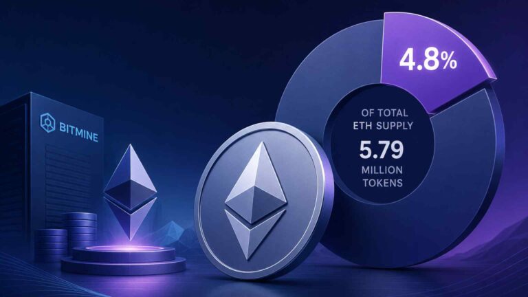 Bitmine Now Holds 4.8% of the Total ETH Supply at 5.79 Million Tokens